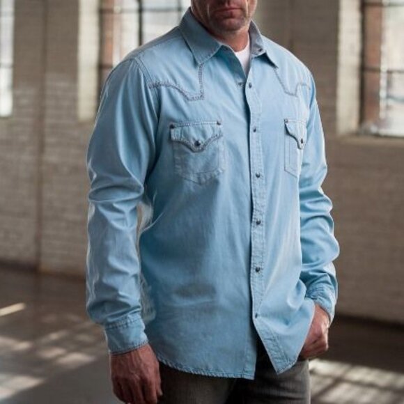 Ryan Michael Navy Men's iconic Shirt M1029c - Picture 2 of 7